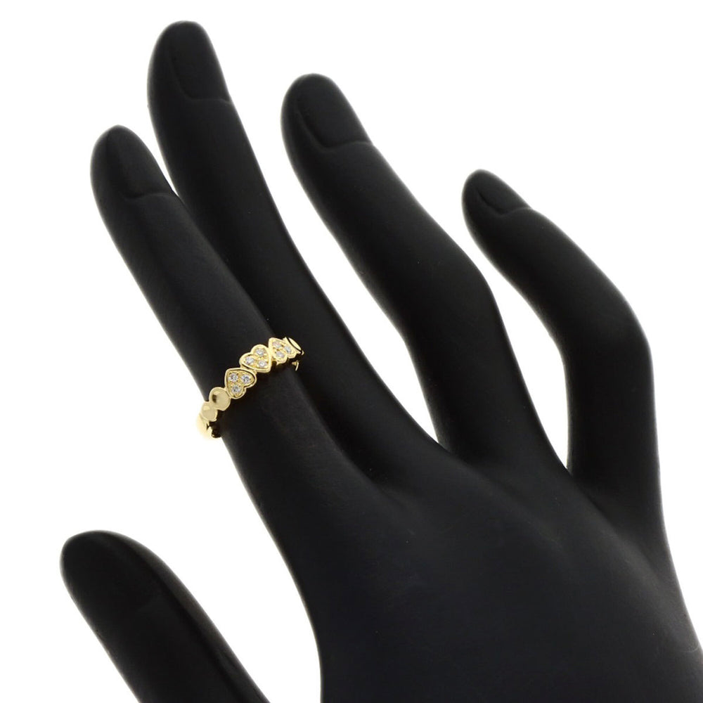 Christian Dior Dior Diamond Heart Motif Ring, 18K Yellow Gold, Women's — Like New
