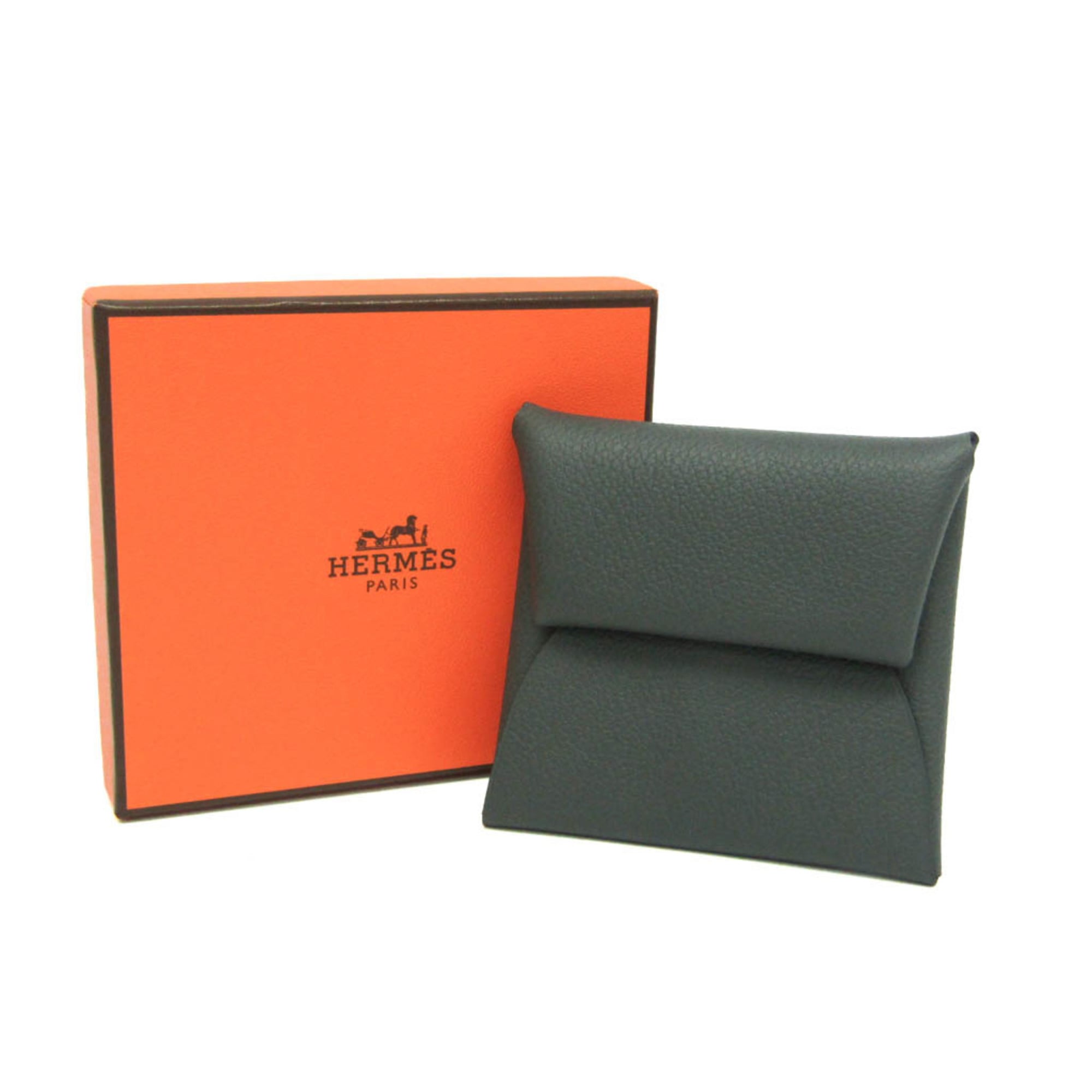 Hermes Bastia Men,Women  Evercolor Leather Coin Purse/coin Case Gray