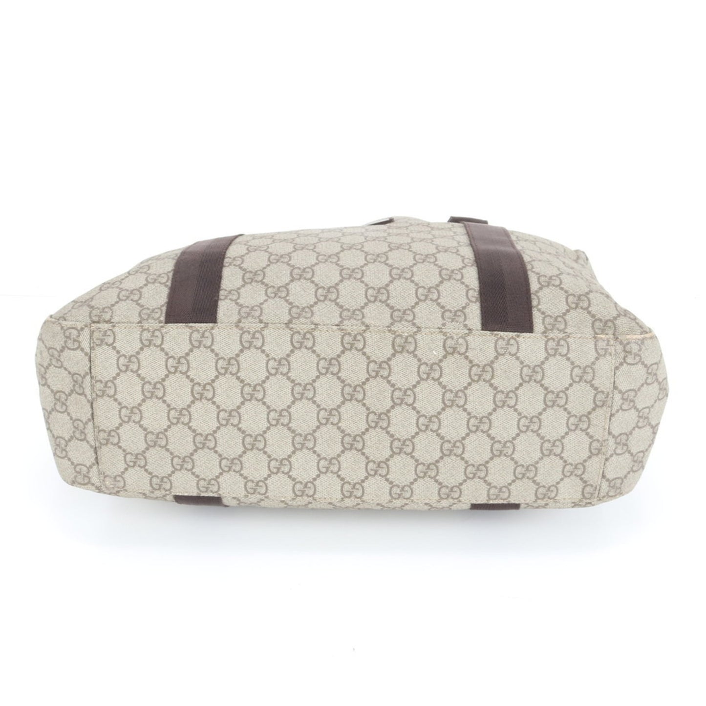 Gucci GG Supreme 141624 Leather Tote Bag, Shoulder Brown, Men's