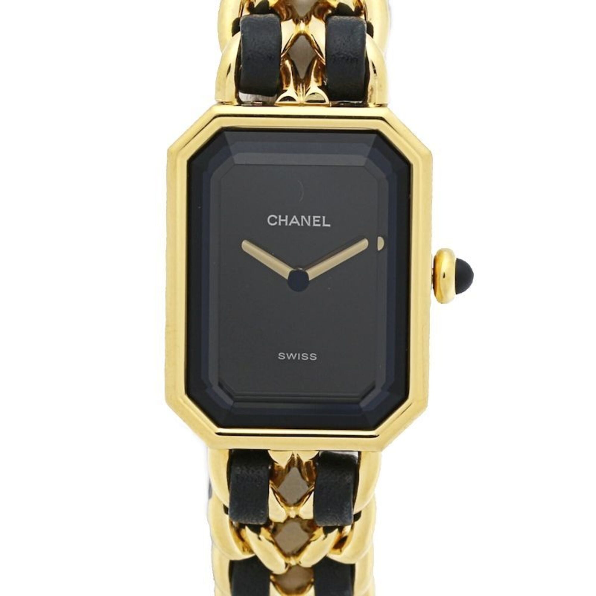 CHANEL Premiere S size H0001 483011001 Women's Watch GP (Gold Plated) x Leather 130517 — Good