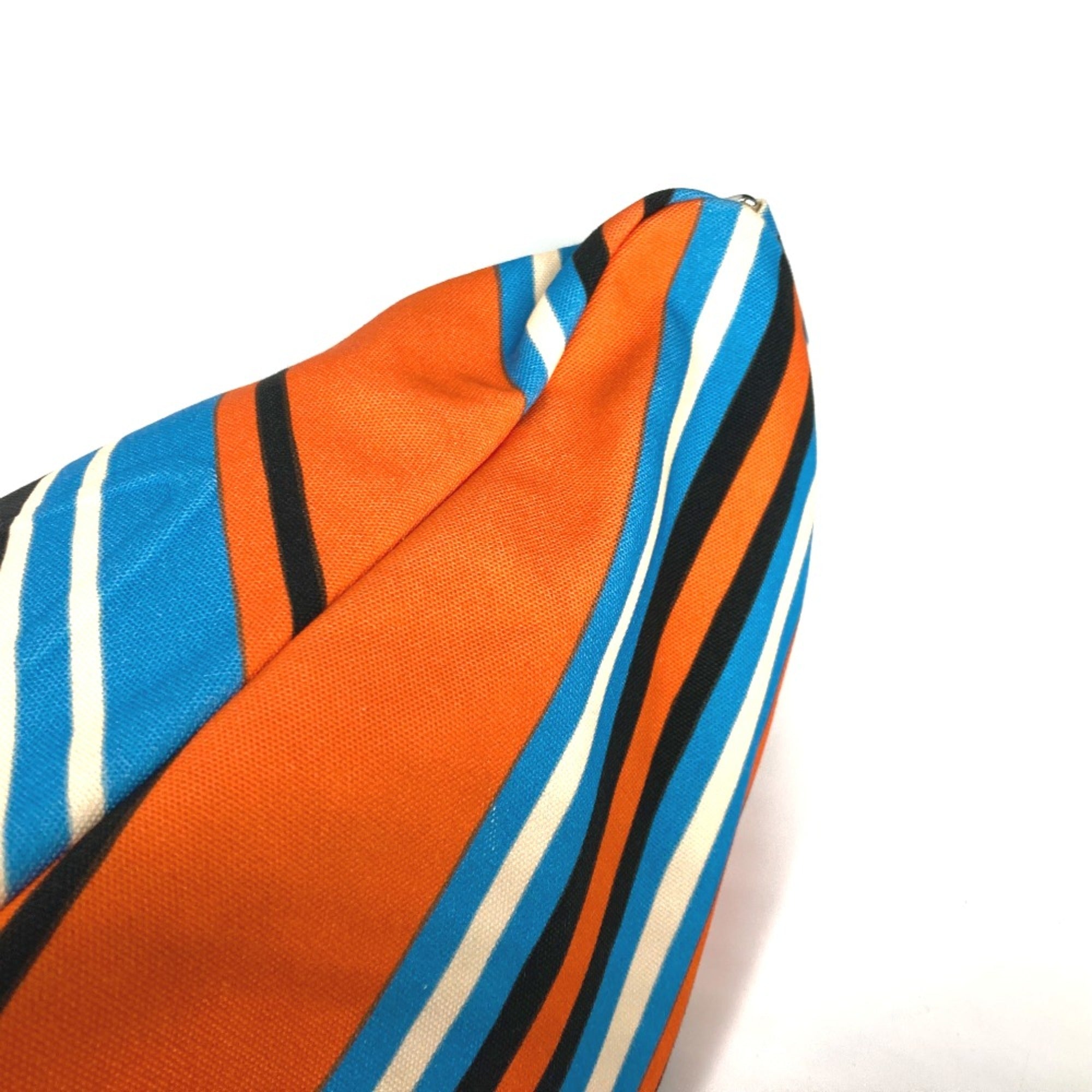 PRADA 2VY007 stripe bag crossbody Shoulder Bag Orange Blue x Black — Like New