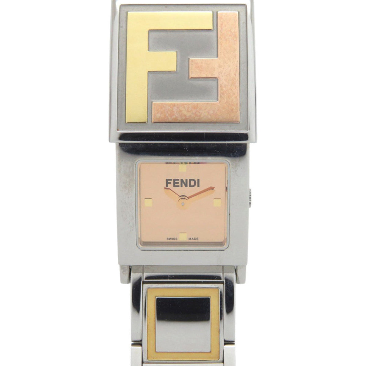 Fendi Secret 2 Time Zone 5500L Stainless Steel Gold Quartz Watch 1915 FENDI — Good