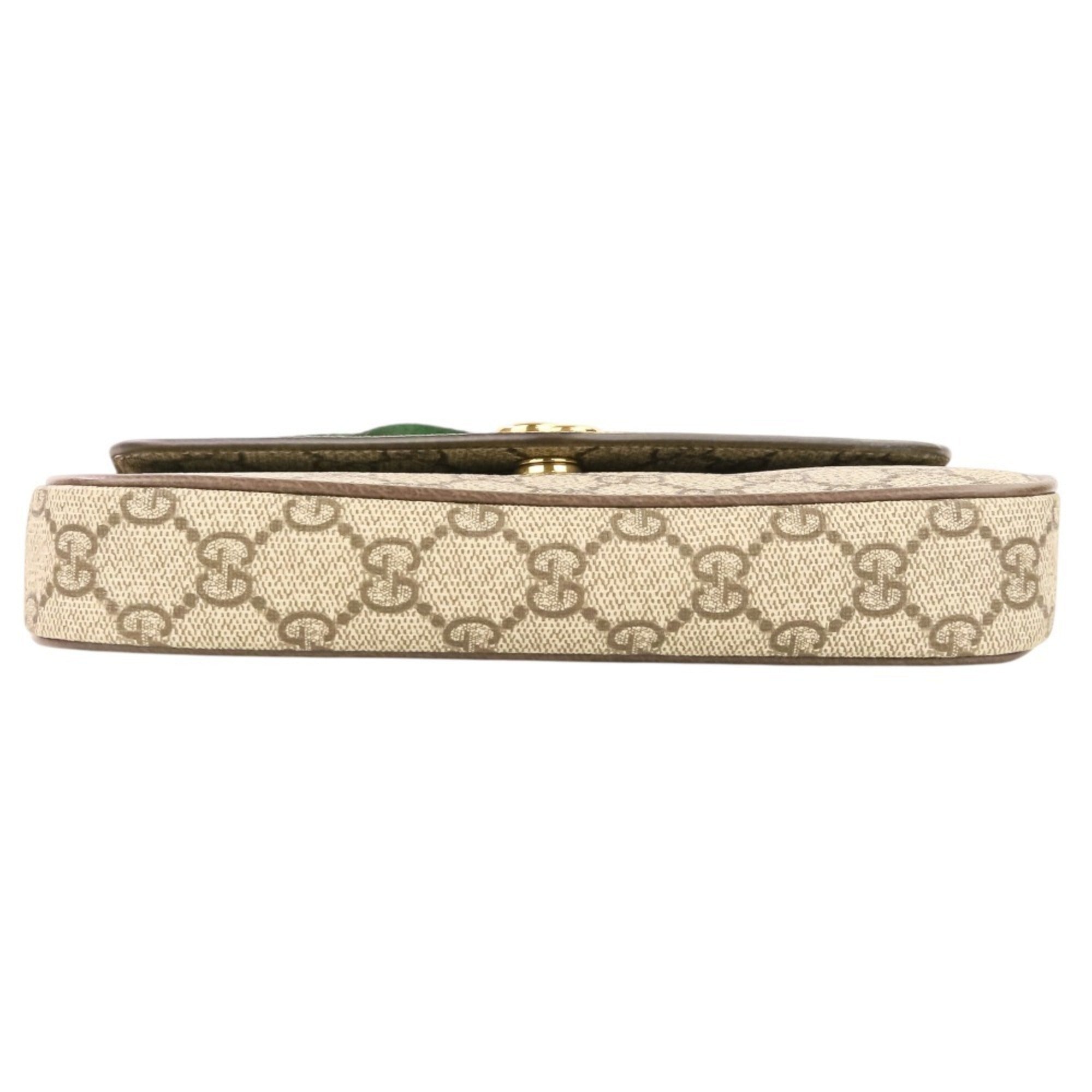 GUCCI Ophidia Web Line GG Supreme Shoulder Bag 764961 Brown Women's — Like New