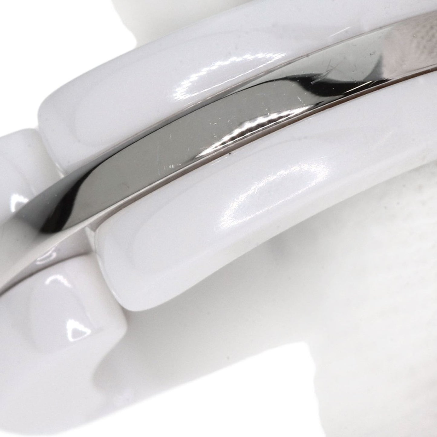 CHANEL Ultra Collection Medium Ring, 18K White Gold and Ceramic, Women's