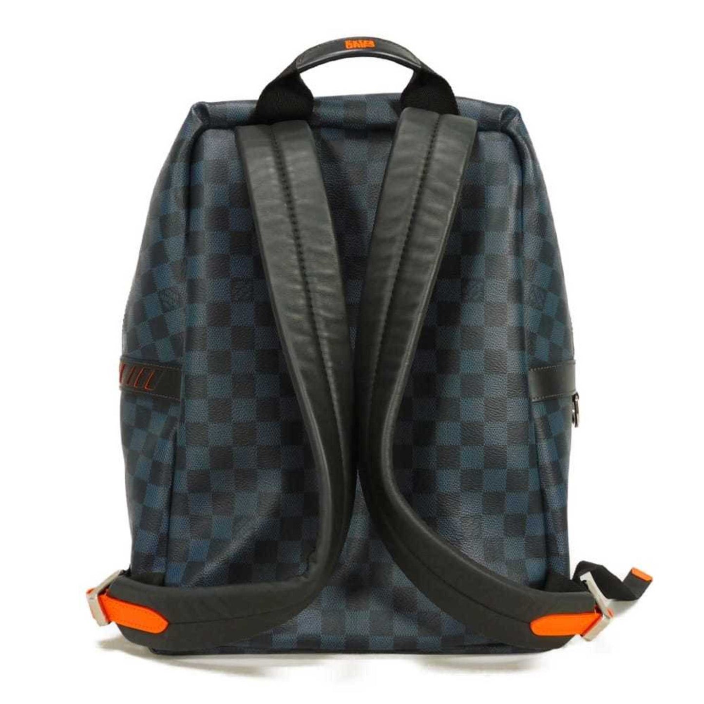 Louis Vuitton Discovery Daypack Rucksack, Navy, 19AW Damier Cobalt Lace, Orange, N40157, Men's Bag
