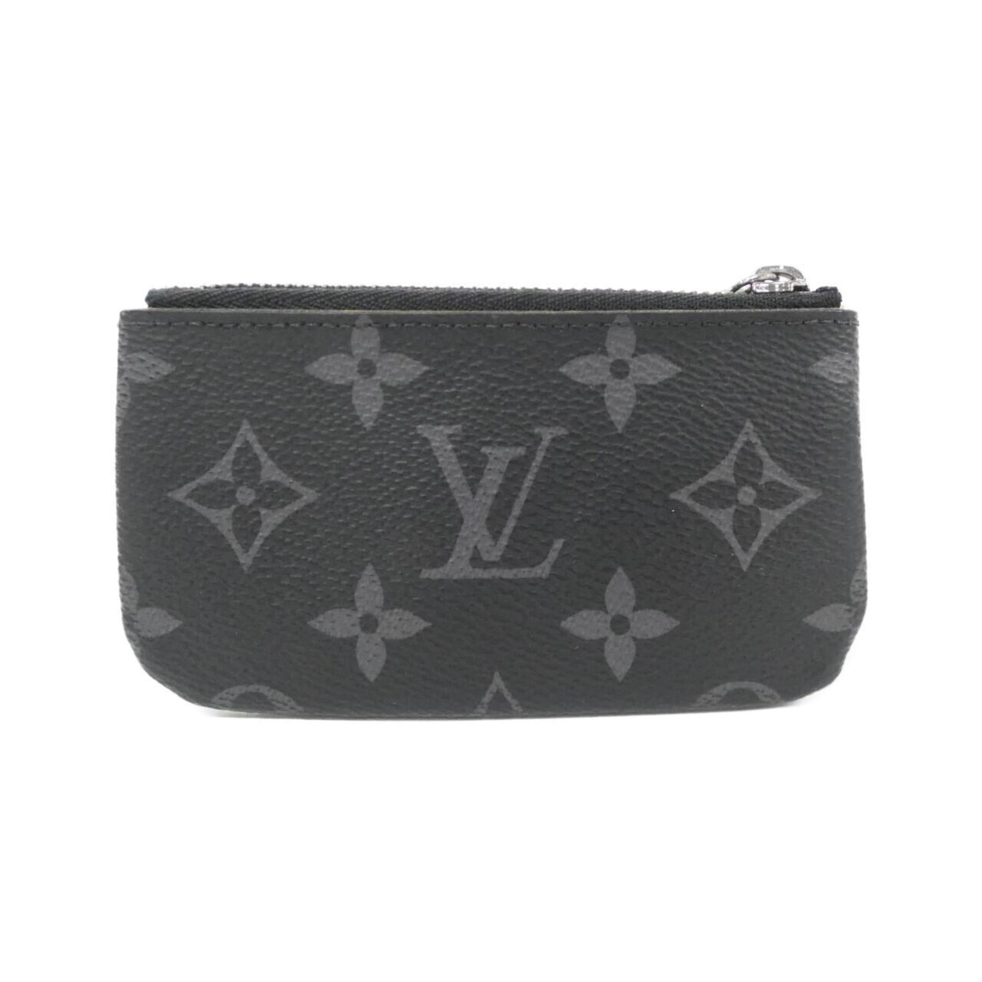 Louis Vuitton Monogram Eclipse Reverse Card & Key Case Pochette Clé M80905 Coin