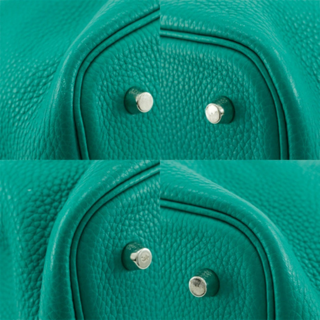 Hermes HERMES Picotin Lock MM Handbag Taurillon Clemence 2016 Green x Belt Clasp LockMM Women's