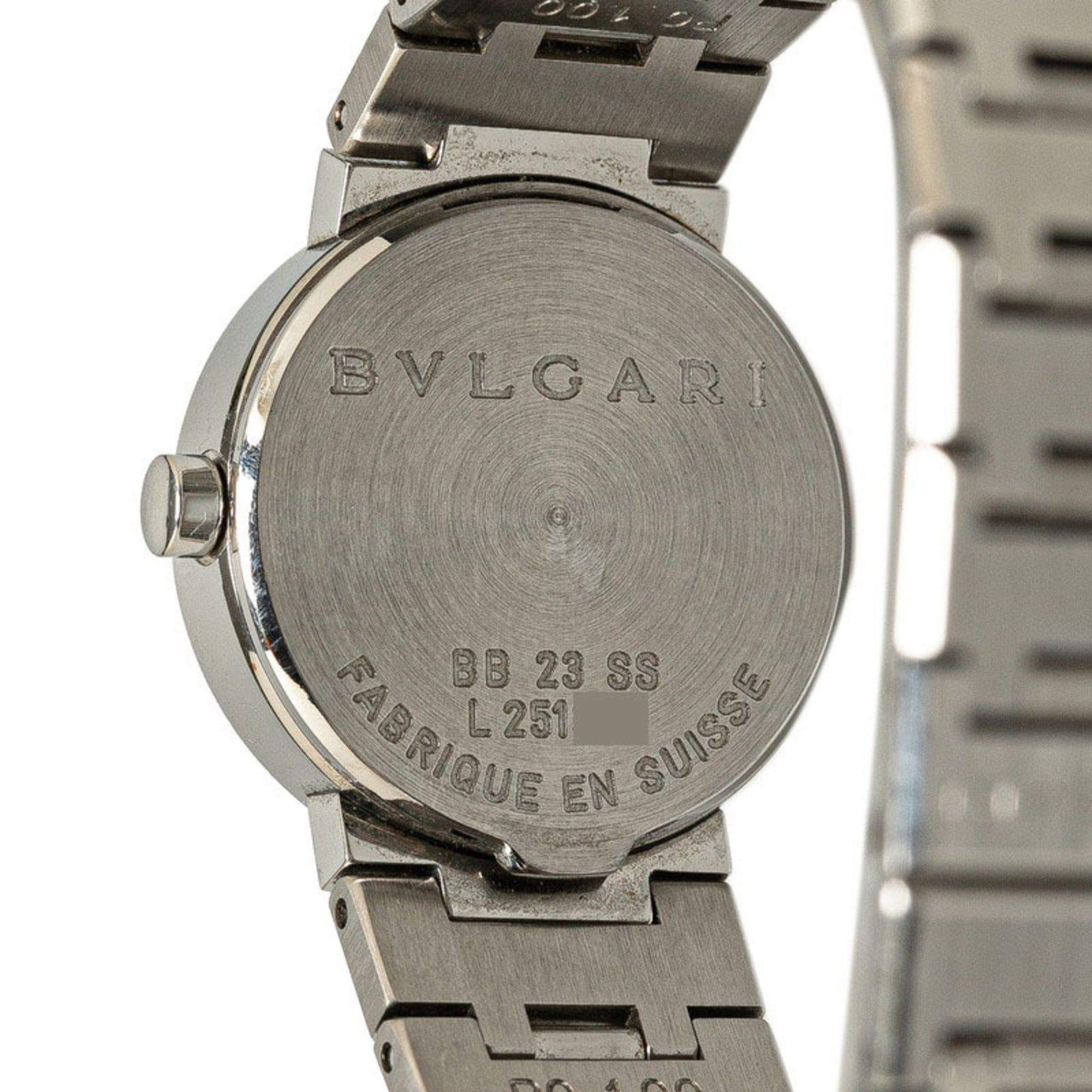BVLGARI Watch BB23SS Quartz Black Dial Stainless Steel Women's — Good