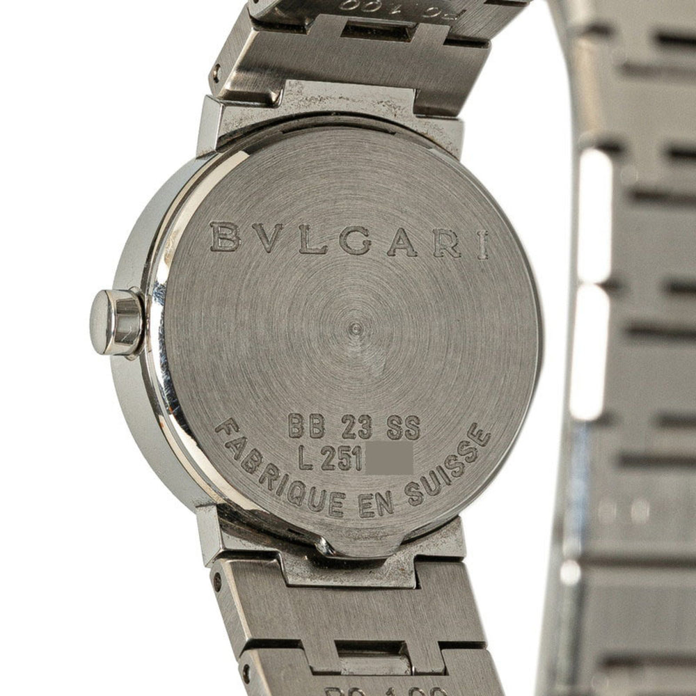 BVLGARI Watch BB23SS Quartz Black Dial Stainless Steel Women's — Good