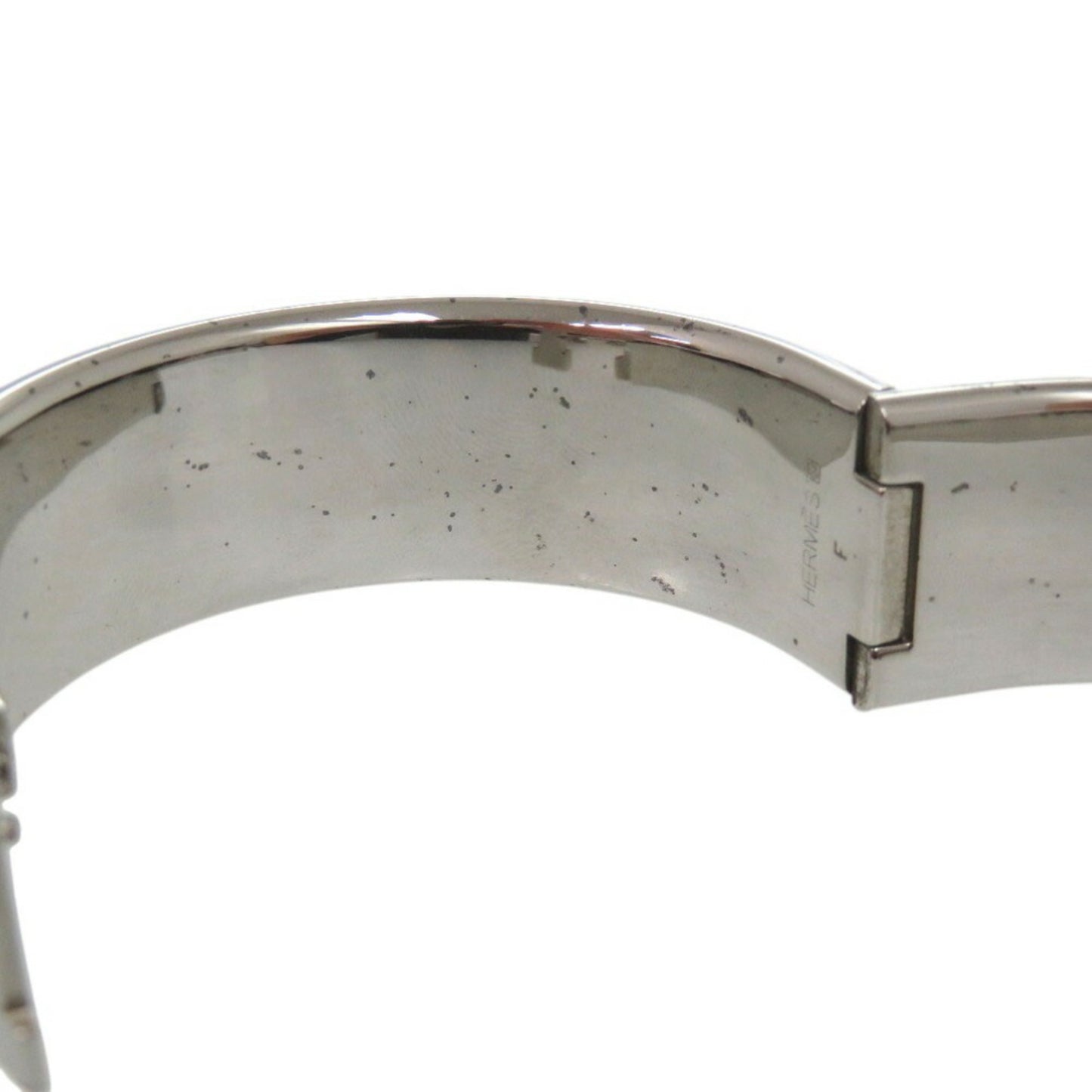 Hermes Click Crack H GM Bracelet Metal Enamel Yellow F Stamp 1200HERMES