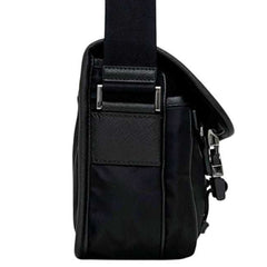 Prada Shoulder Bag f-25189 Black NERO Tessuto 2VD034 Unused Nylon Saffiano Leather Re-Nylon 279 102 PRADA RE NYLON Crossbody Strap Flap — Like New