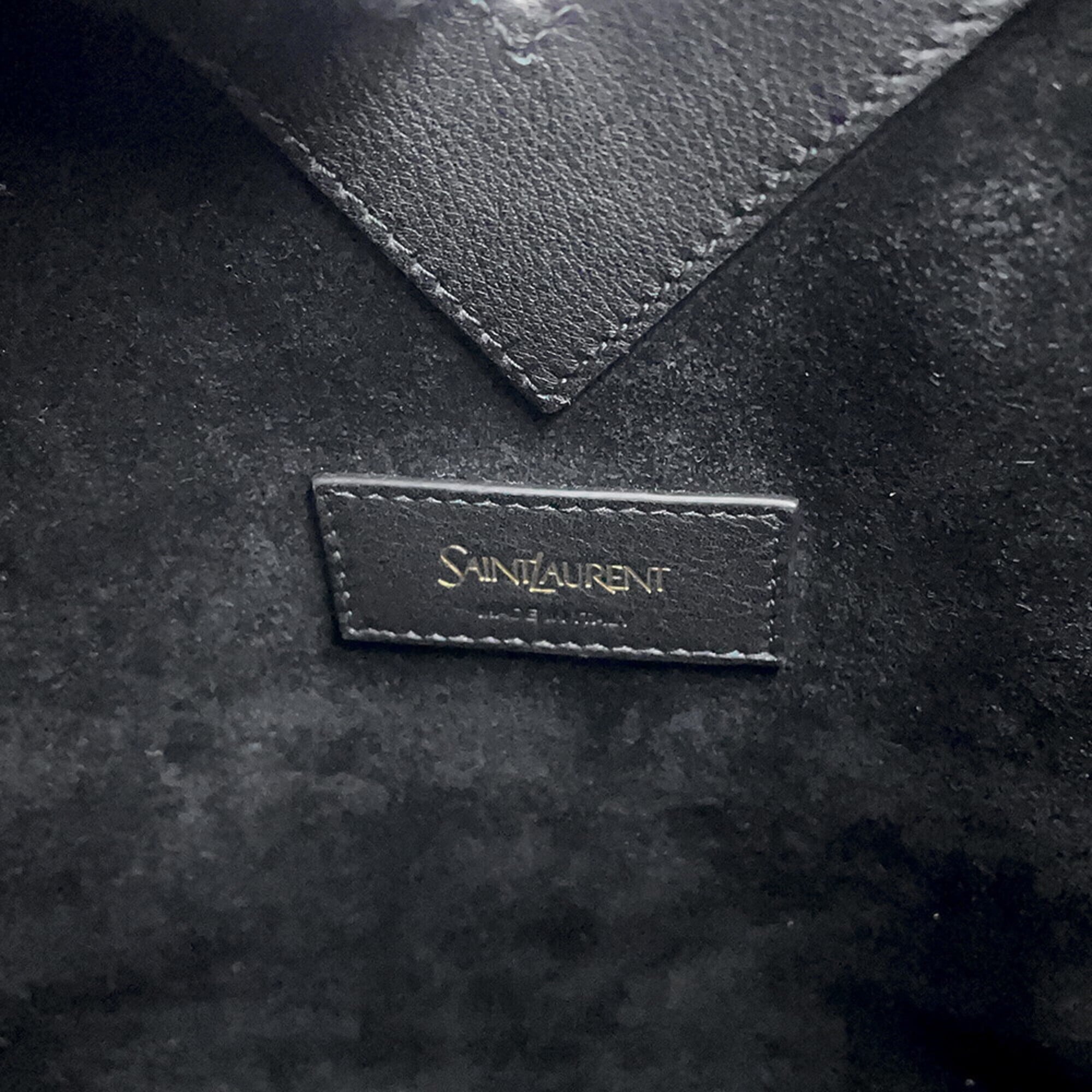 Yves Saint Laurent Saint Laurent Paris handbag, Y bucket style, calf leather, 808224, SAINT LAURENT PARIS, 2-way, black — Like New