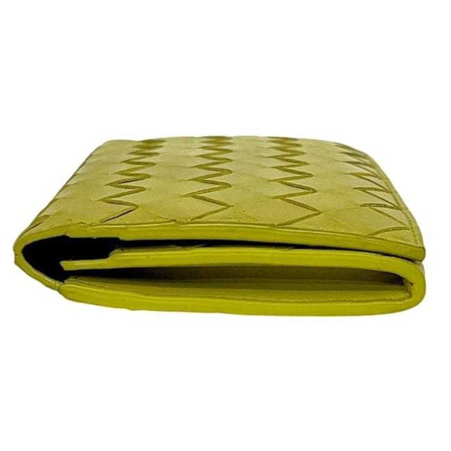 Bottega Veneta Bifold Long Wallet ec-24435 Yellow Cassette 676593 Leather P02068570A BOTTEGA VENETA Braided Flap Men's Women's