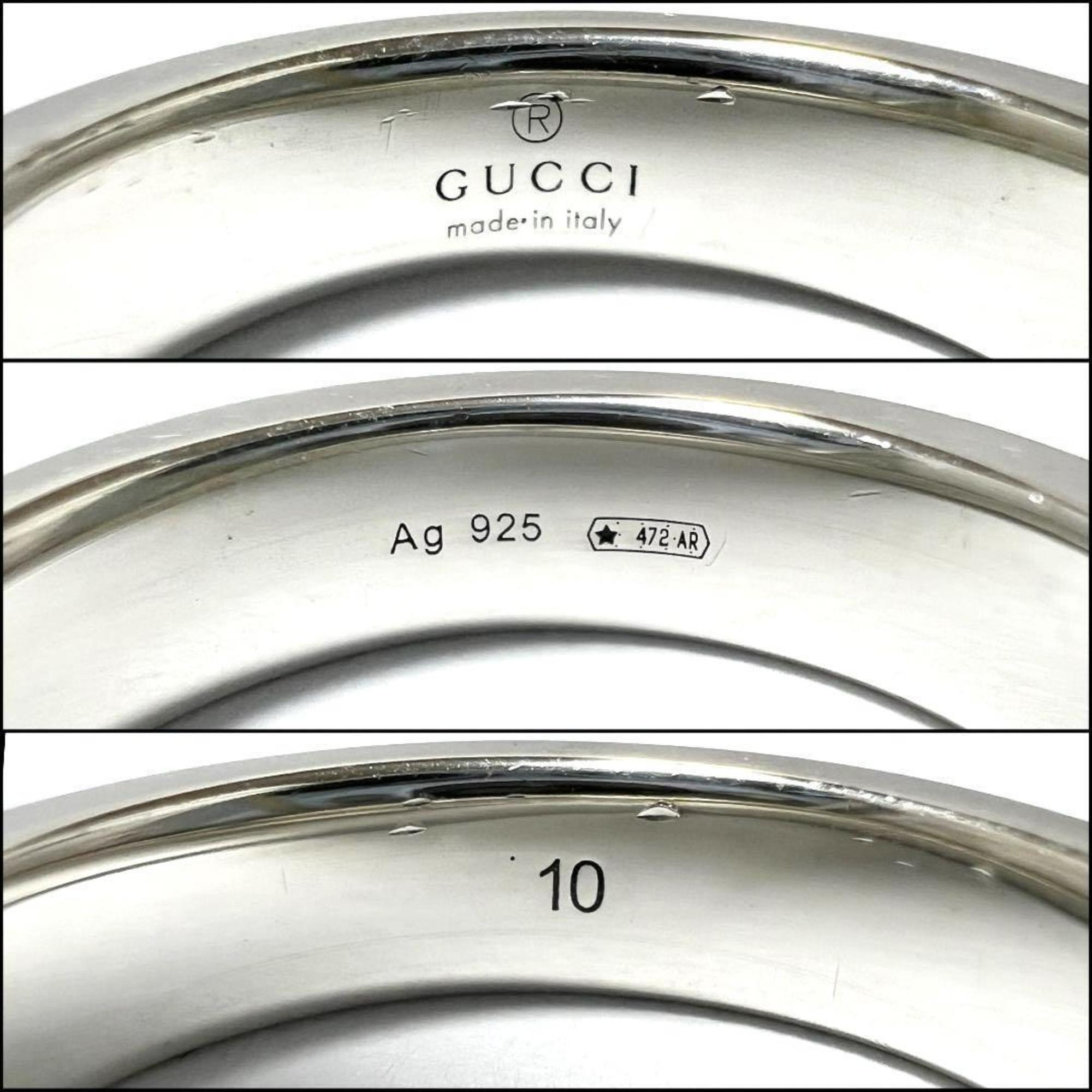 GUCCI Women's Ghost Pave Diamond Ring in Silver 925 — Like New