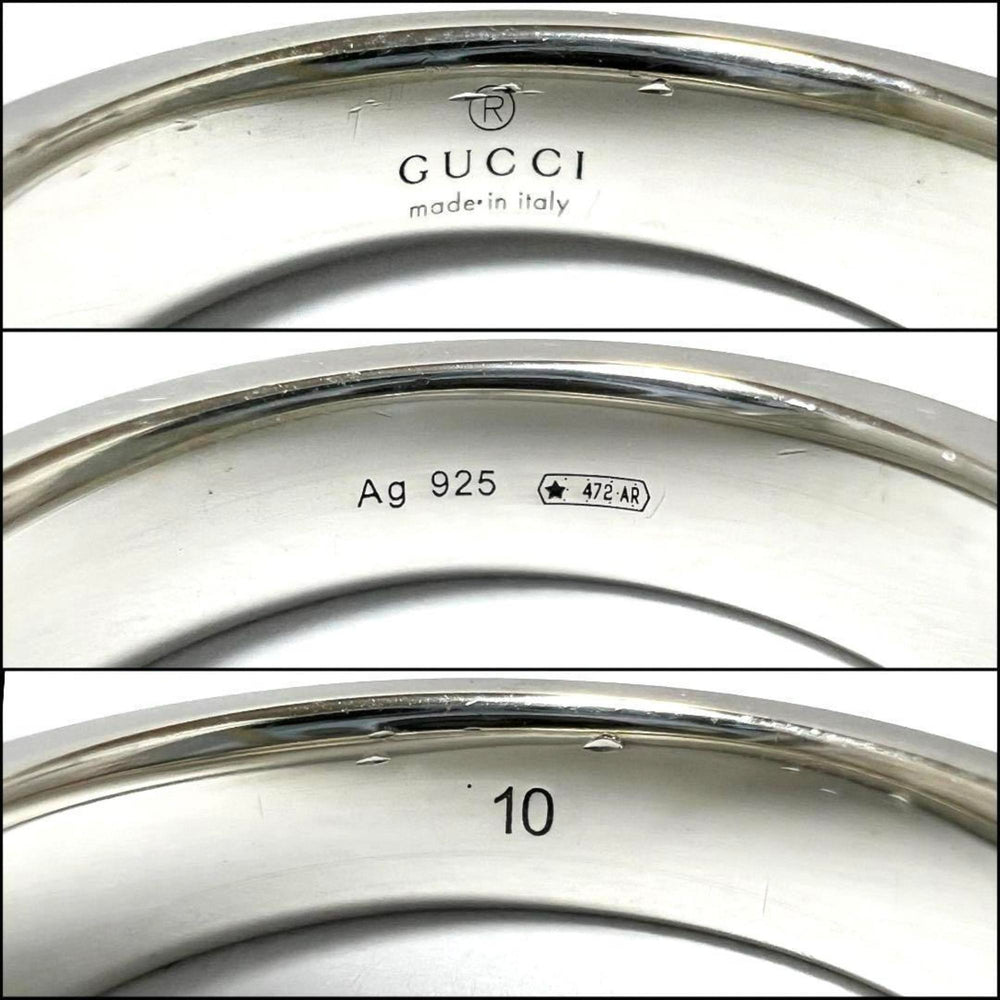 GUCCI Women's Ghost Pave Diamond Ring in Silver 925 — Like New
