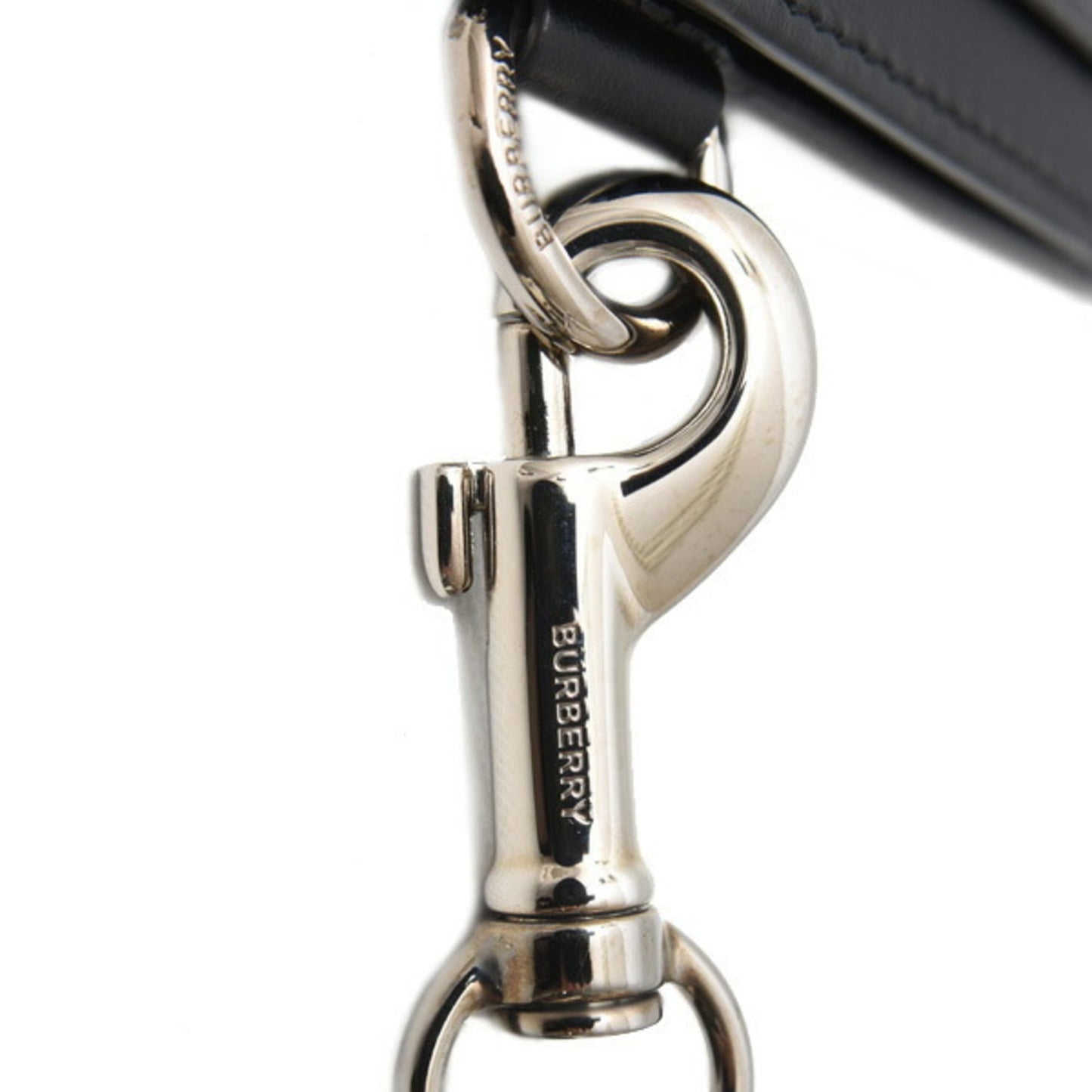 Burberry Men's and Women's Card Case Coin from the Universal Passport Collection, Black with Shoulder Strap Leather, 8051832