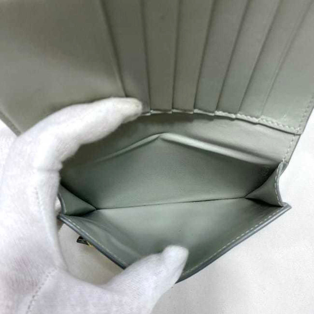 Celine wallet medium strap gray 10B64 3BRU 30VL folio leather CELINE bicolor smoky color ladies