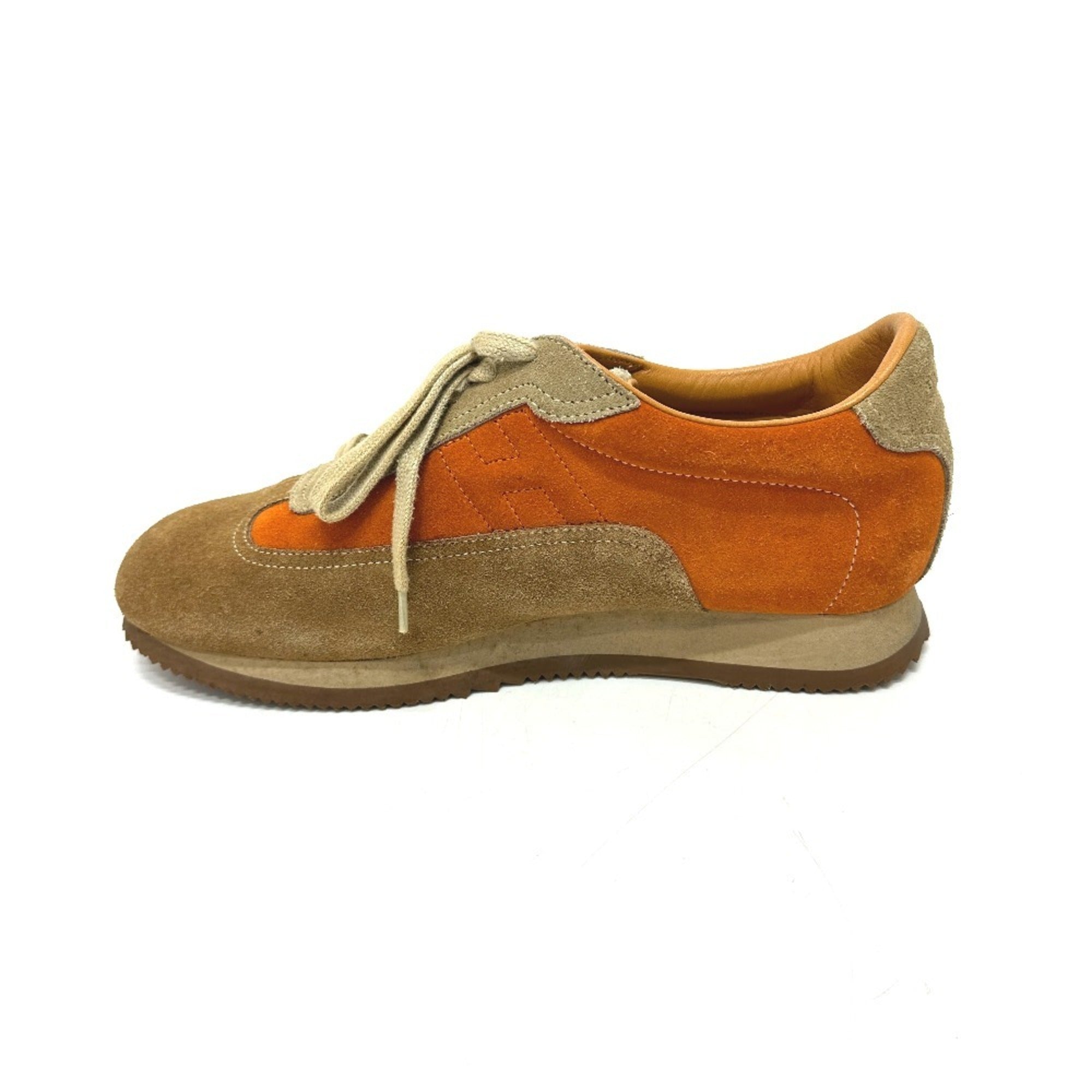 HERMES Hermes Quick Sneakers Suede Men's Orange