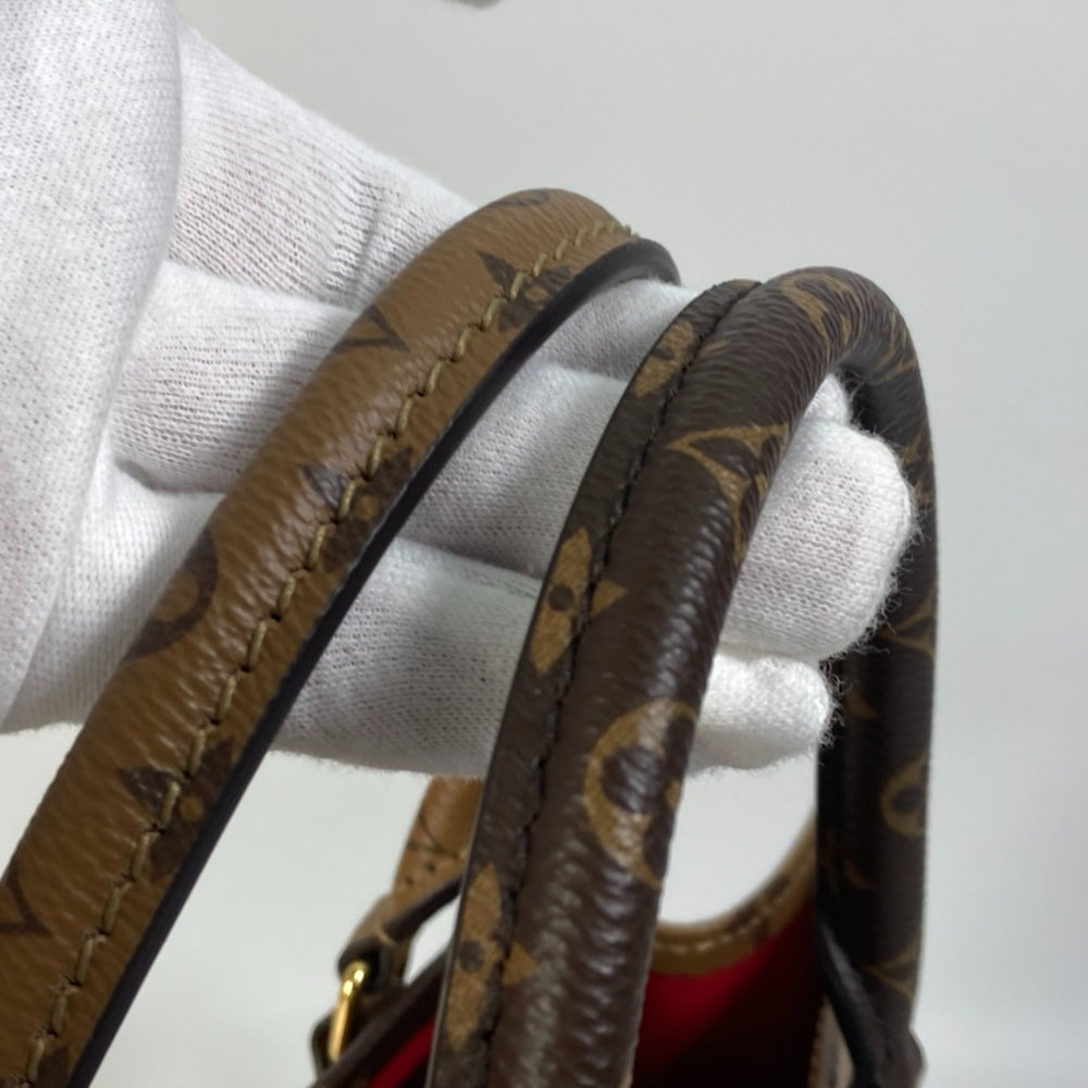LOUIS VUITTON Monogram Giant On the Go MM 2-Way Shoulder Bag/Tote Bag (M45321) in Canvas, Brown, Like New — Like New