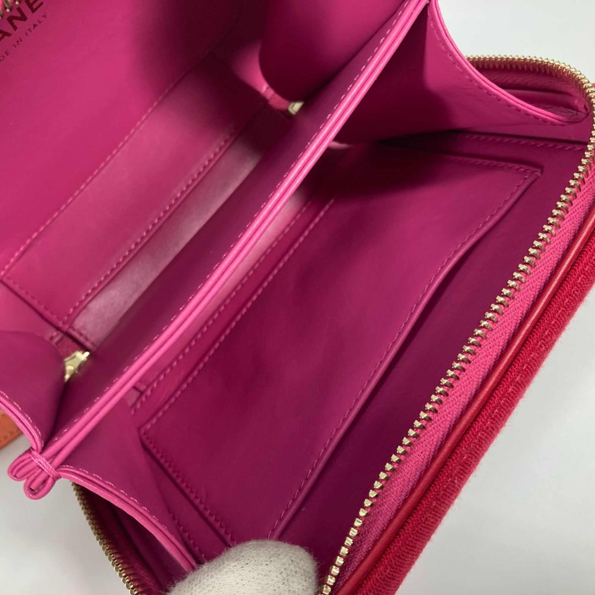 Chanel CC Mark Crossbody 2WAY bag Chain Shoulder Bag Red Orange — Like New