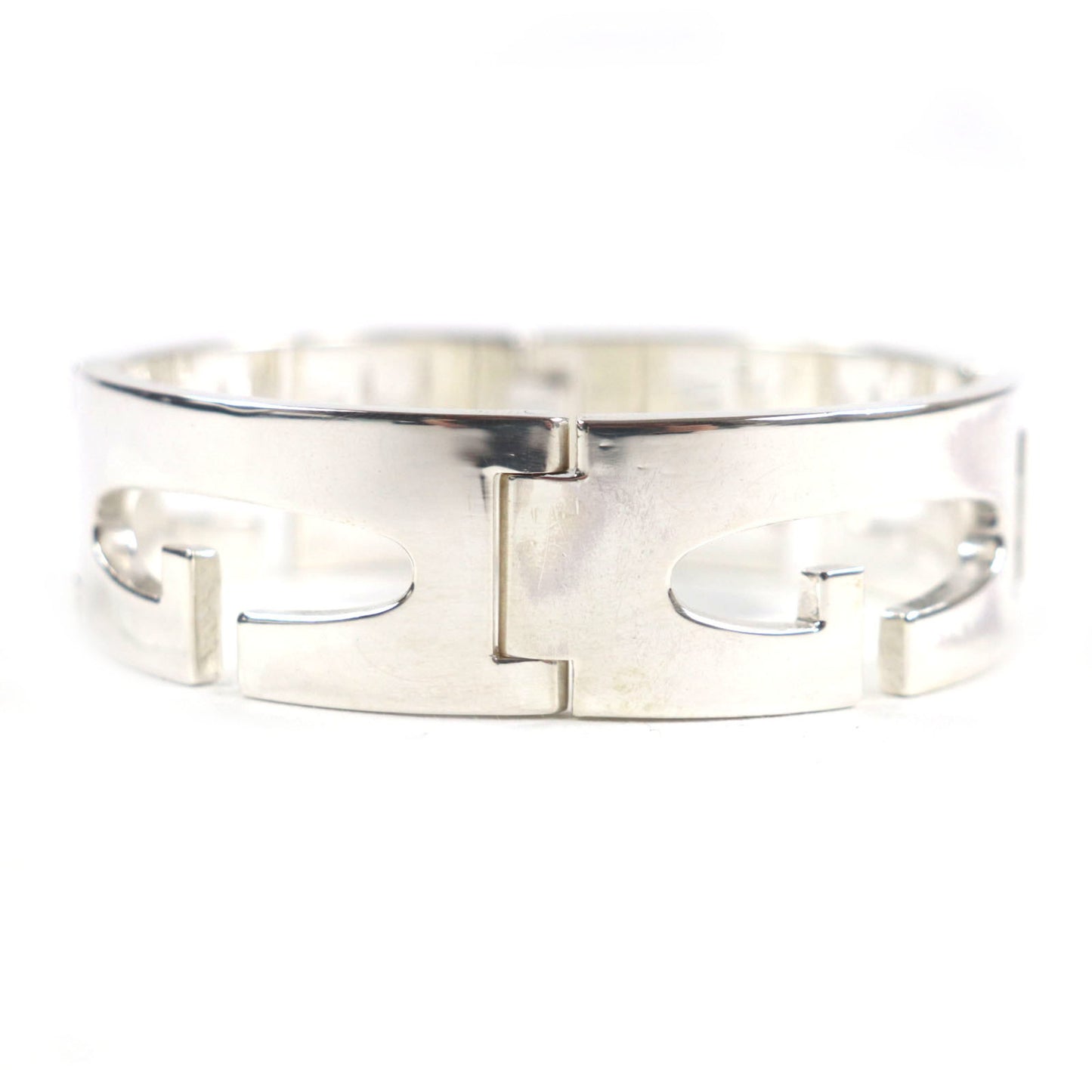 GUCCI Vintage Heavy Bracelet, 925 Silver, Tom Ford Era, G Logo, Made in Italy, Weight: 84.78g, Men's