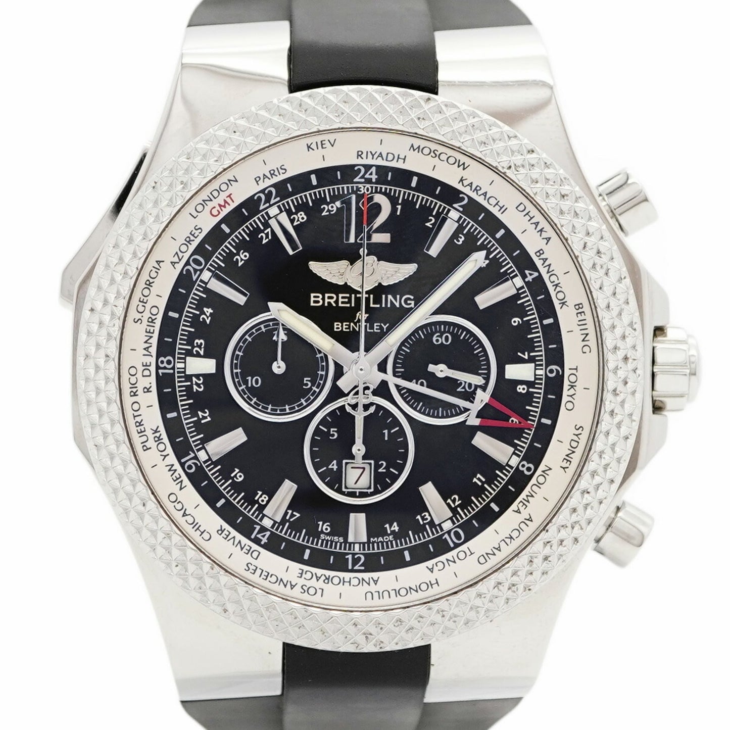 Breitling Bentley GMT A47362 Men's Black Dial Watch
