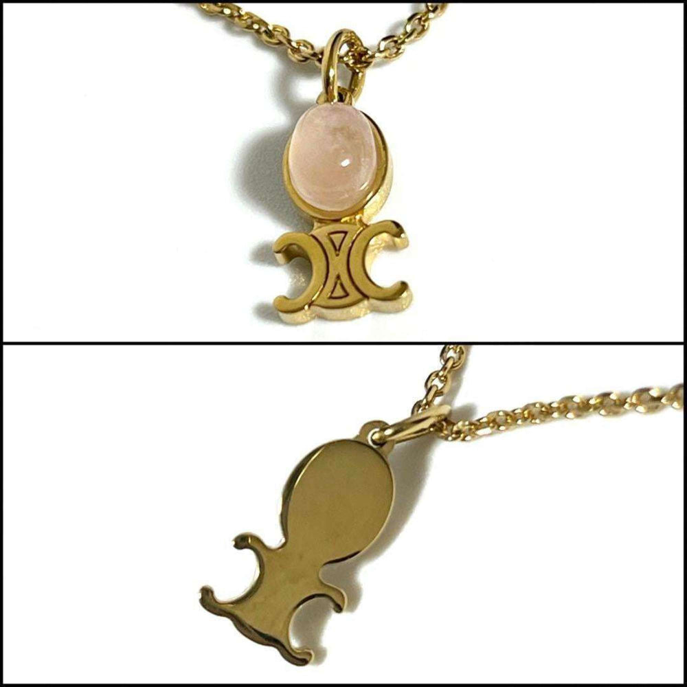 CELINE Women's Trinoff Pendant Necklace Rose Quartz — Like New