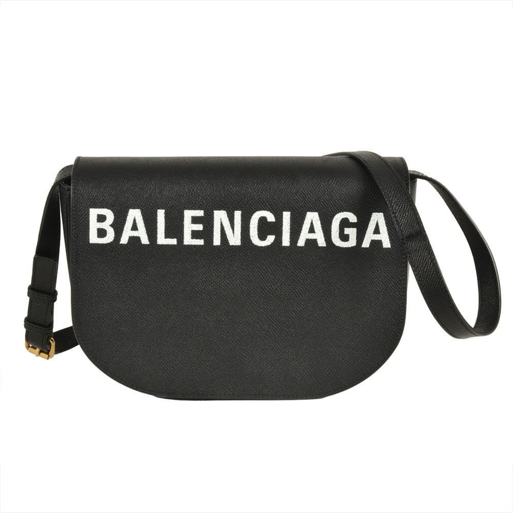 BALENCIAGA Ville Day Shoulder Bag Leather 542207 Black — Like New