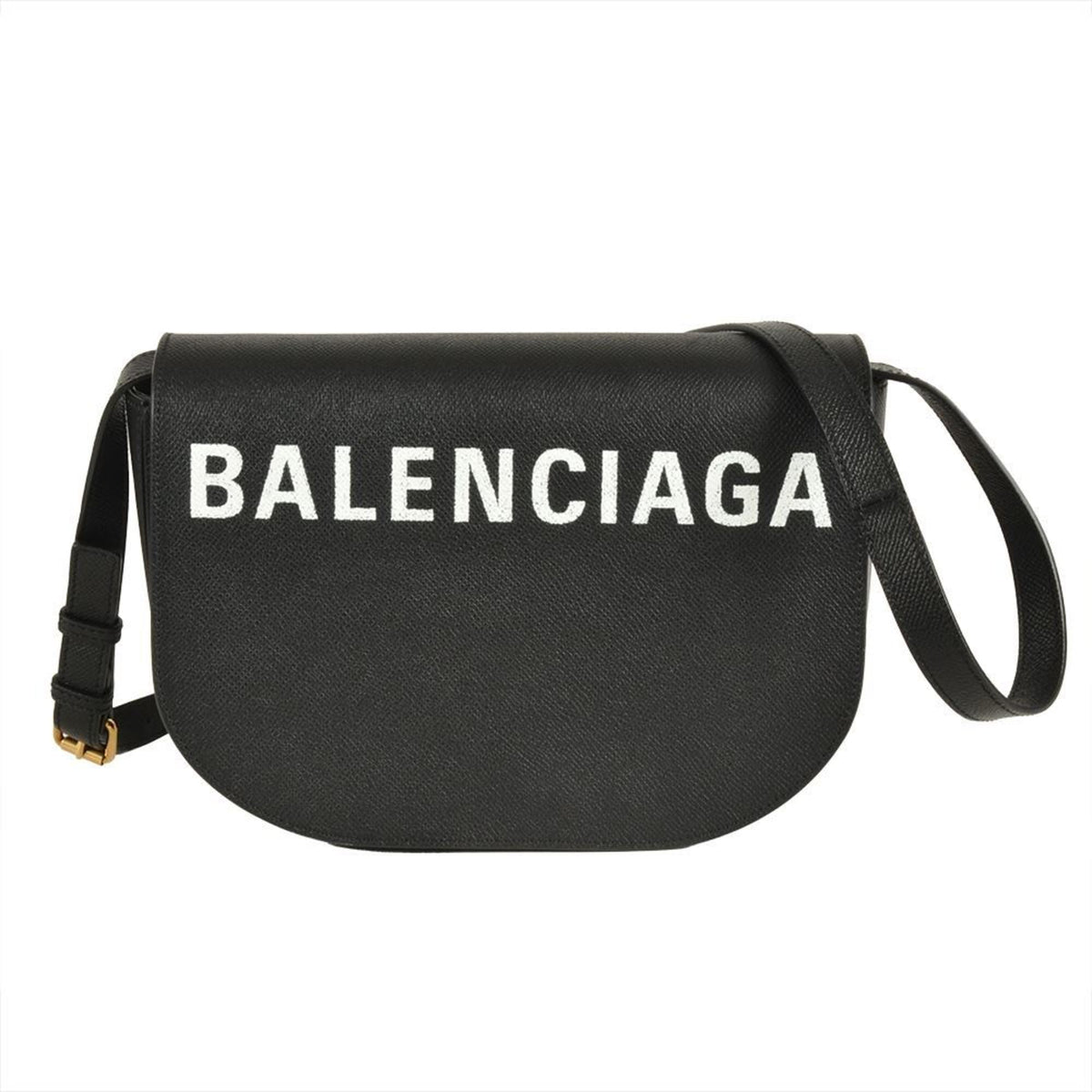 BALENCIAGA Ville Day Shoulder Bag Leather 542207 Black — Like New