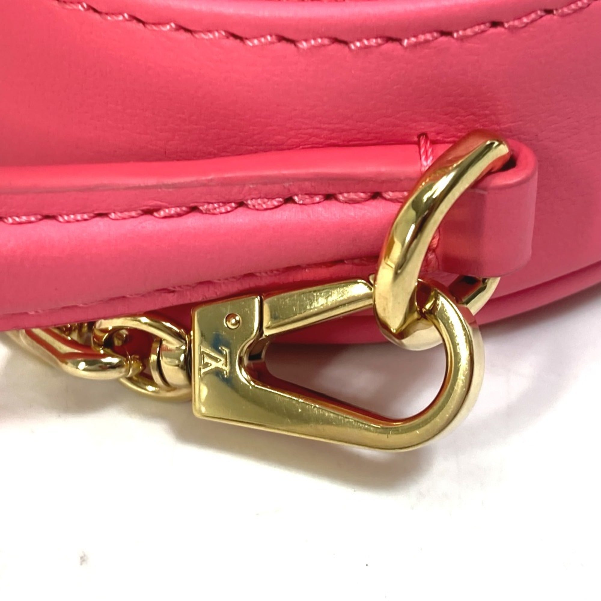 LOUIS VUITTON M81893 Monogram Bubblegram Pop My Heart Pouch Chain 2-Way Bag Handbag/Shoulder Leather Women's Dragon Fruit Pink Like New — Like New