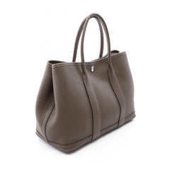 Hermes Garden Party TPM Tote Bag, Vert Bronze, Leather, Negonda Women's, Gray — New - Store Return