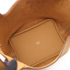 Hermes Picotin Lock PM Biscuit Handbag, Taurillon Clemence Leather, Women's, Beige — New - Store Return