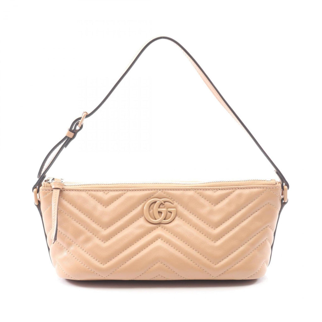 Gucci GG Marmont handbag, leather, women's, beige, 739166