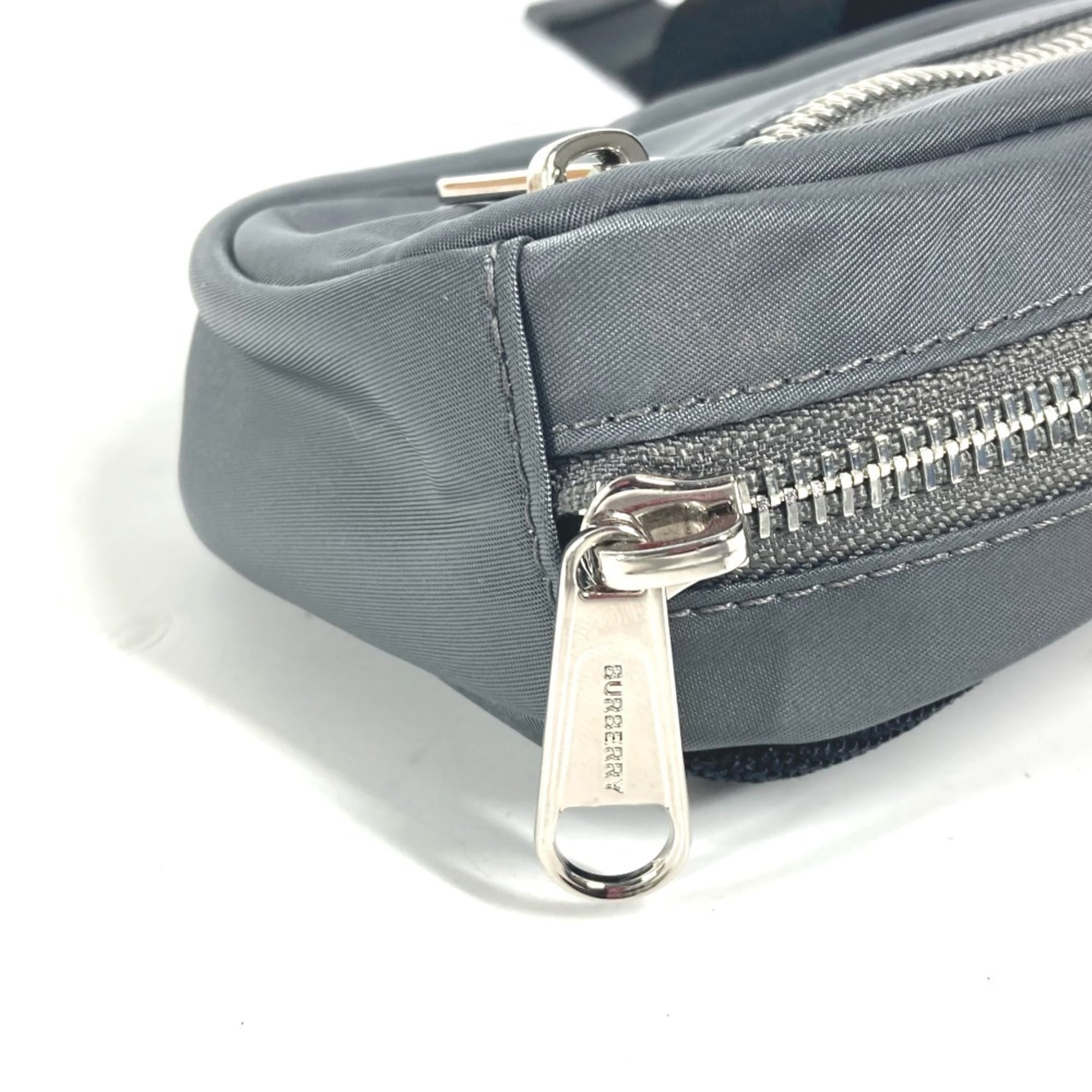 BURBERRY 8052888 Cross Belt Bag Waist Pouch Body Nylon Men's Grey — New - Store Return