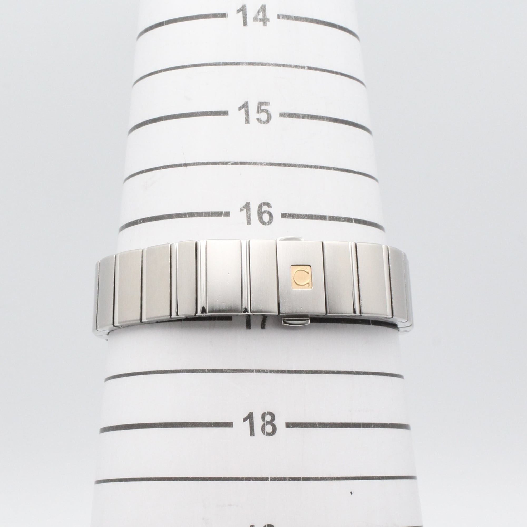 Omega Constellation watch, 18K yellow gold stainless steel, women's, white dial with mother-of-pearl case, model number 123.20.31.20.55.004 — Very Good