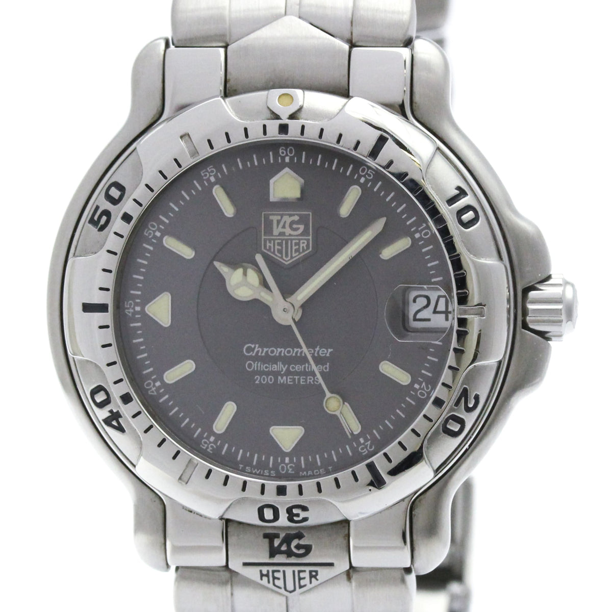 TAG HEUER 6000 Chronometer Steel Automatic Mens Watch WH5212 Polished — Very Good