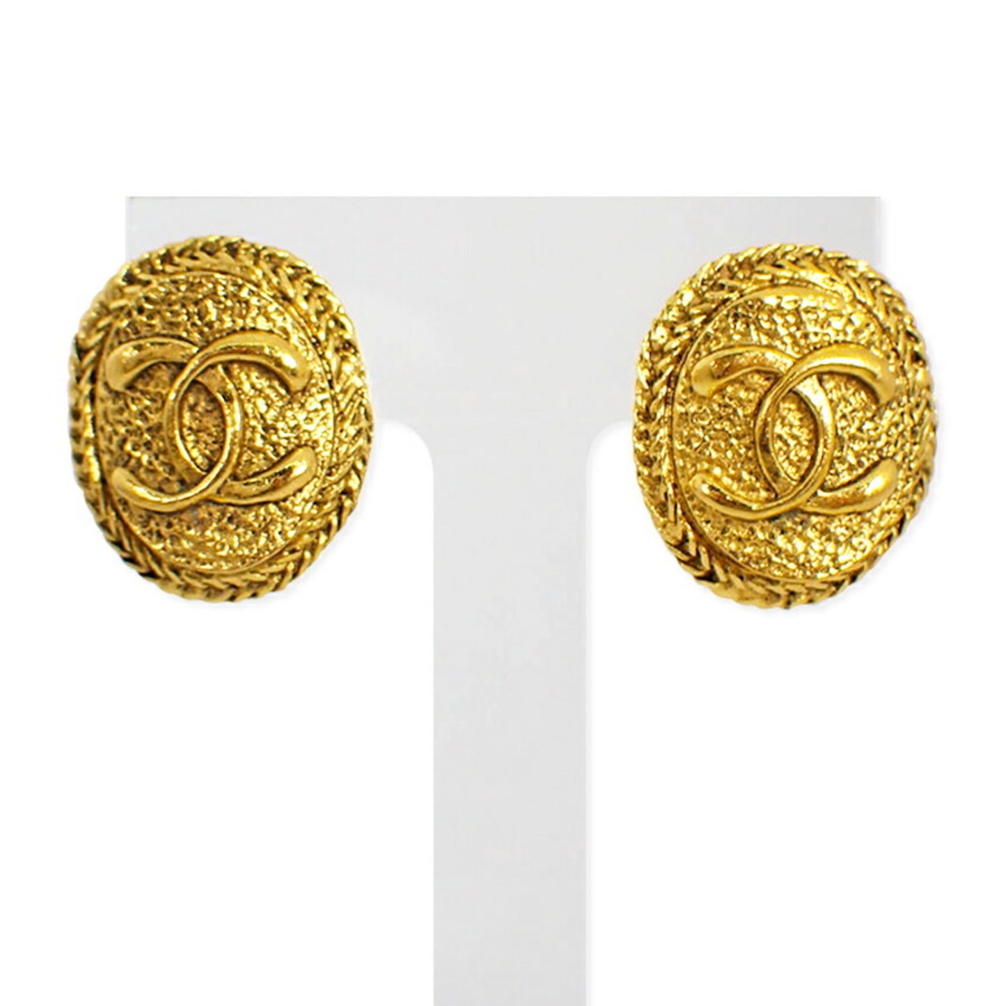 CHANEL Gold Coco Mark Earrings