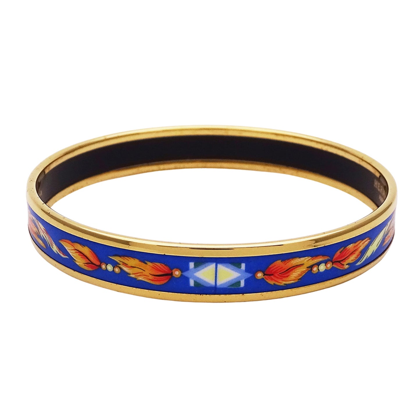 Hermes bangle for men and women, brand enamel PM blue gold, with box