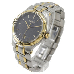 Gucci GUCCI Watch 9040M Stainless Steel Quartz Analog Black Dial Men's — Good