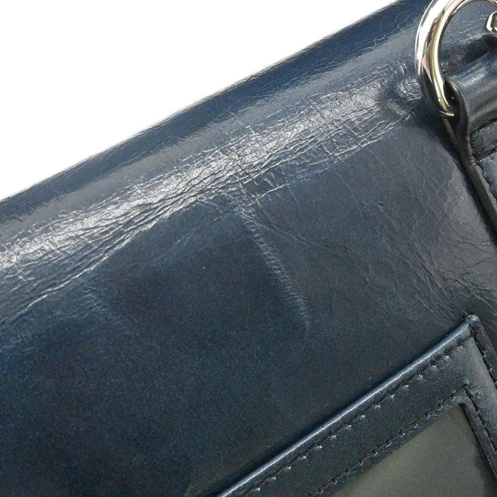 PRADA Softlook Leather Shoulder Bag/Body Bag, Tessuto, Navy — Like New