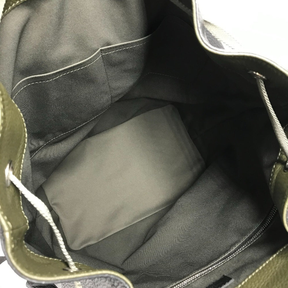 LOUIS VUITTON M55171 LV Logo Taurillon Noé Backpack Daypack Bag Drawstring Rucksack Leather Men's Women's Black — Like New