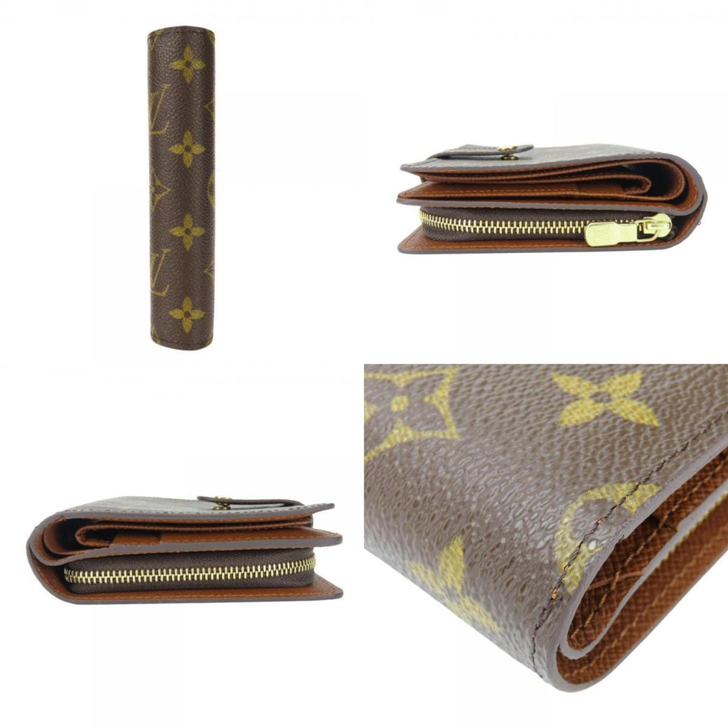 Louis Vuitton Bi-fold Wallet Porte Papier M61207 Monogram Brown Available Accessories Women's LOUIS VUITTON