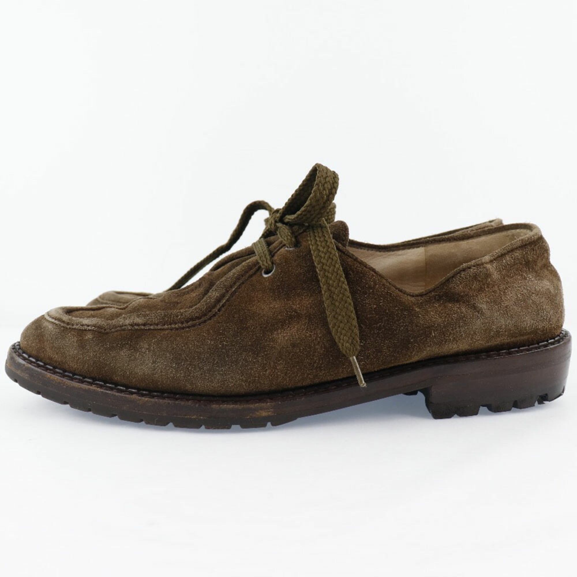 Chanel Cocomark Suede Brown Ladies Moccasin B-Rank
