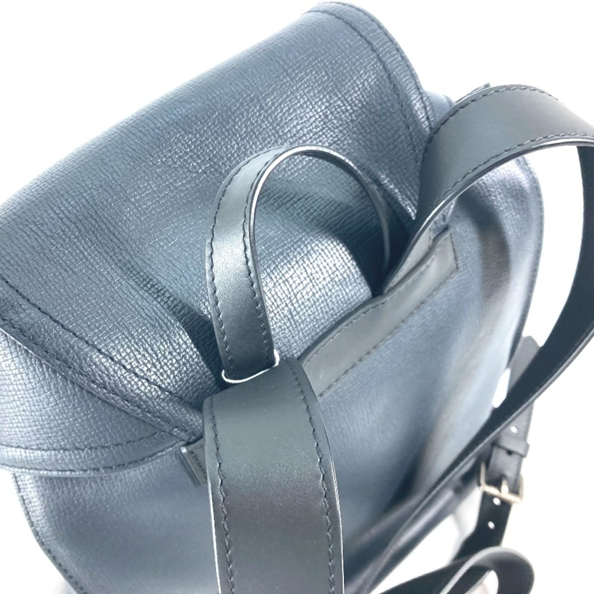 LOUIS VUITTON M54960 Utah Canyon Backpack, Men's, Leather, Blue Marine, Navy — Like New