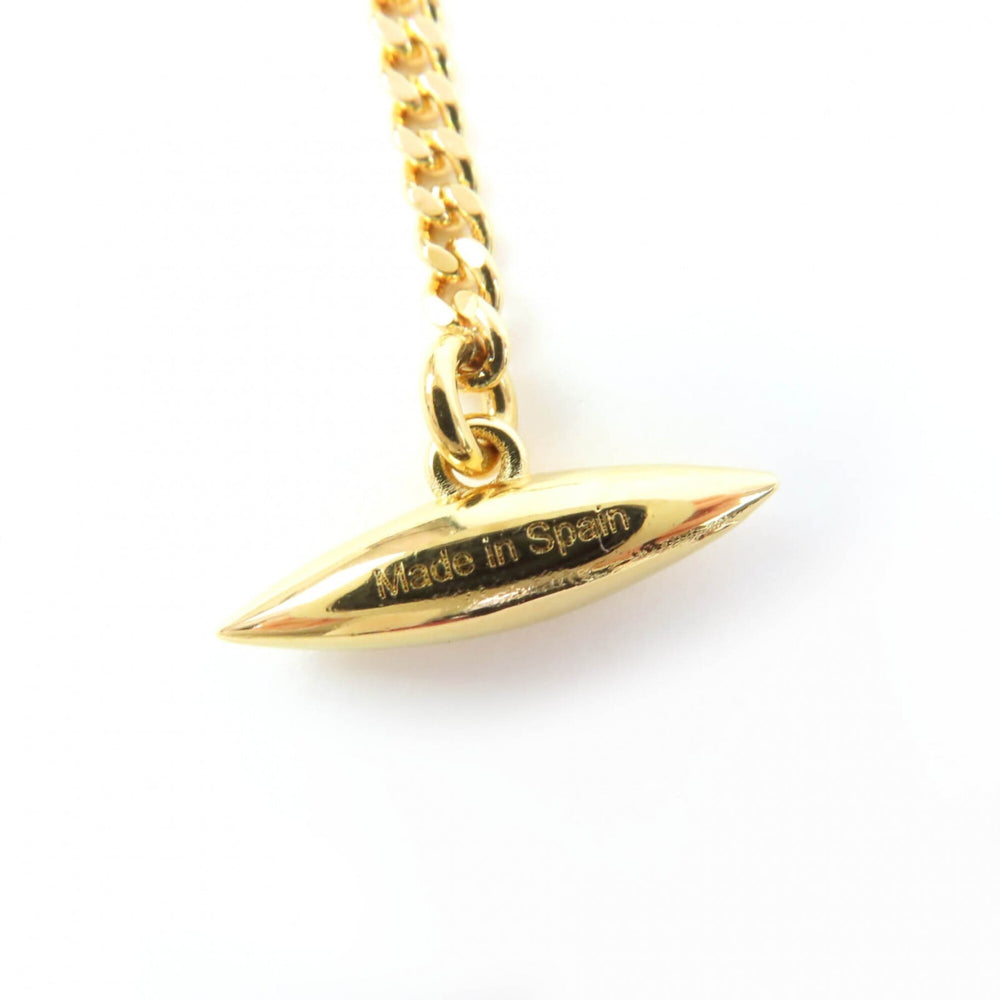 LOEWE J82124X02 Anagram Cube Chain Necklace Pendant, Gold, Made in Spain, Women's, with Box and Dust Bag — Like New