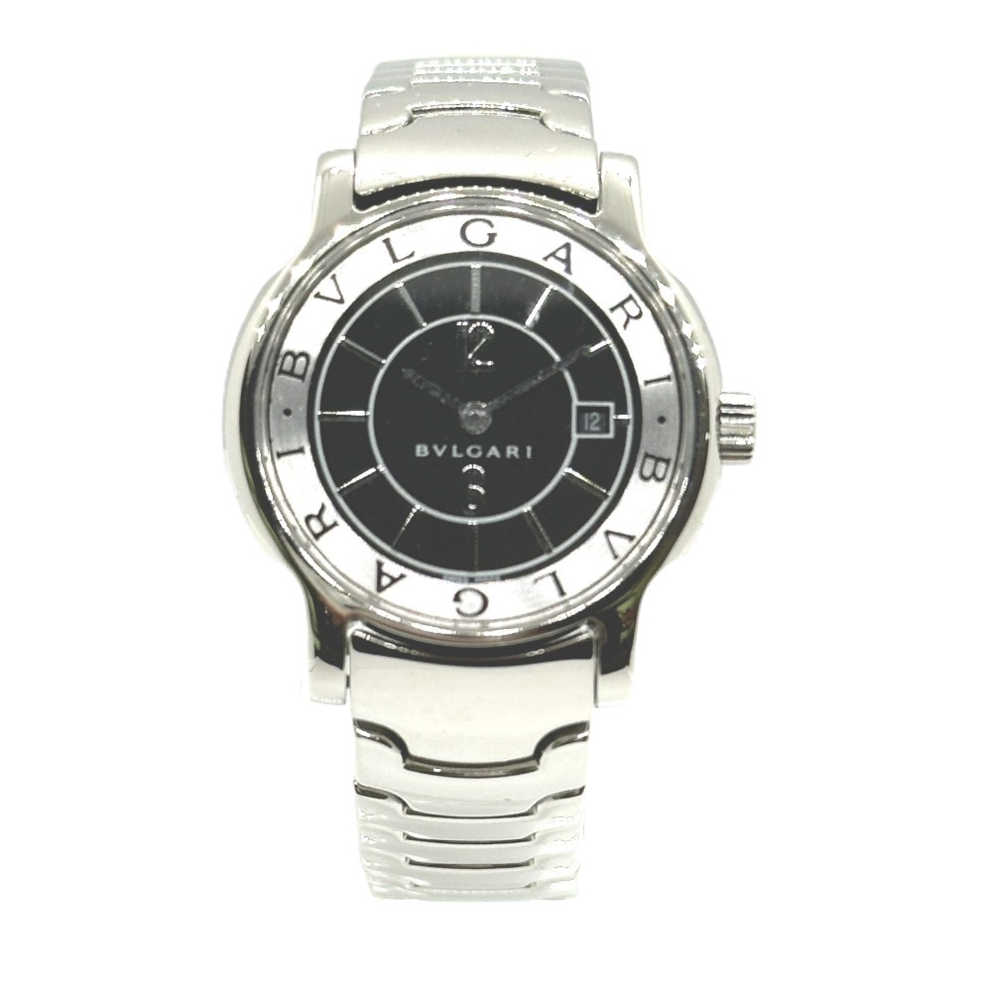 BVLGARI ST29S Solotempo Quartz Date Watch, Stainless Steel, Women's, Silver — Very Good