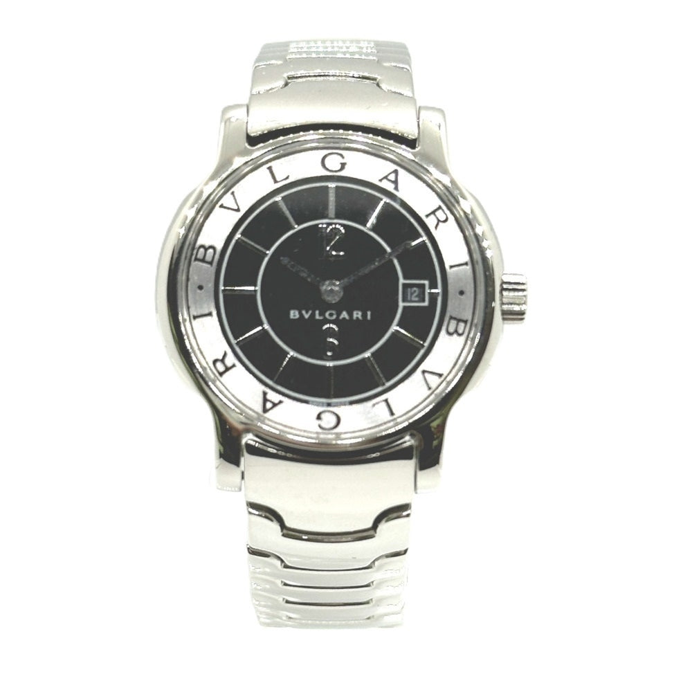 BVLGARI ST29S Solotempo Quartz Date Watch, Stainless Steel, Women's, Silver — Very Good