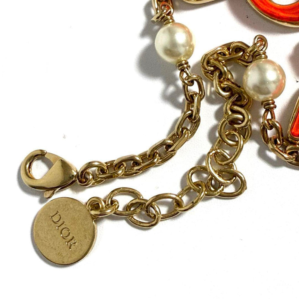 Christian Dior Dior Women's Logo Bracelet Orange — Like New