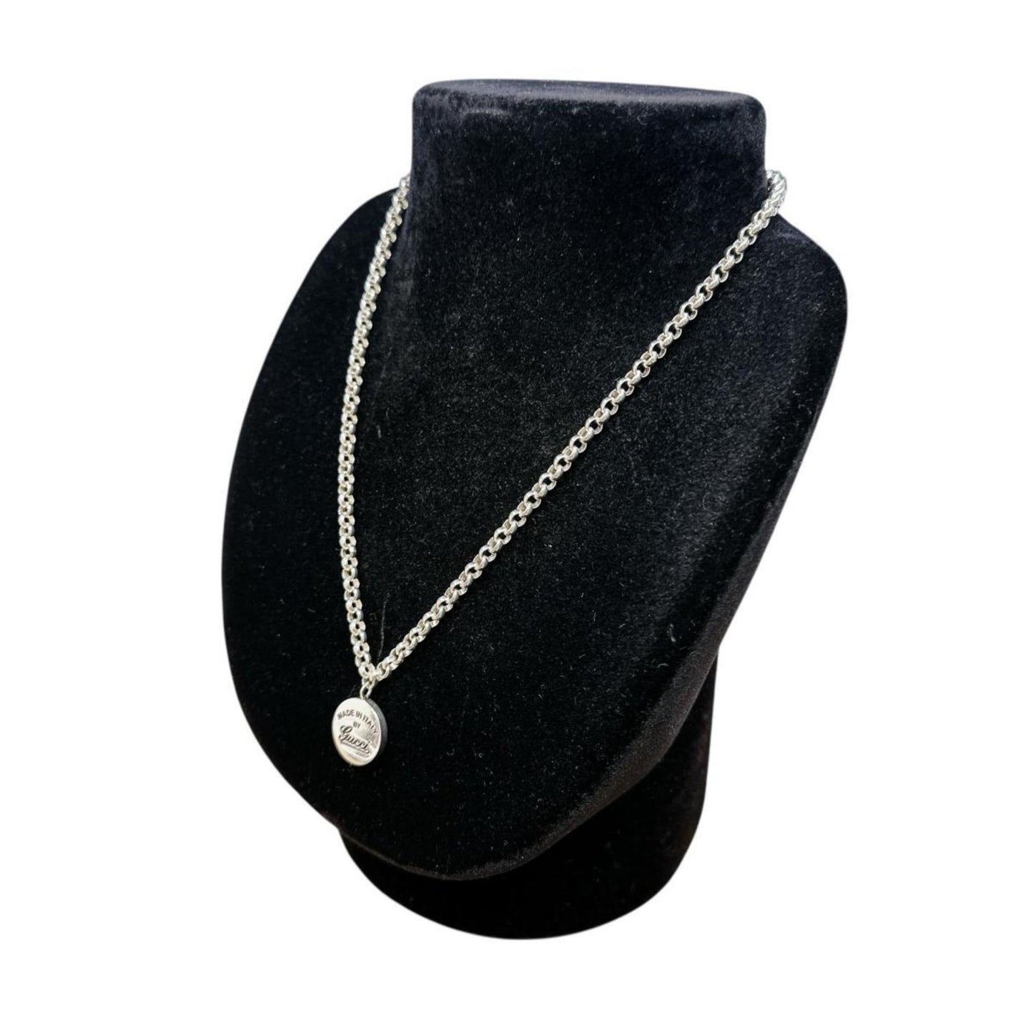 Gucci GUCCI necklace, round coin SV925 silver