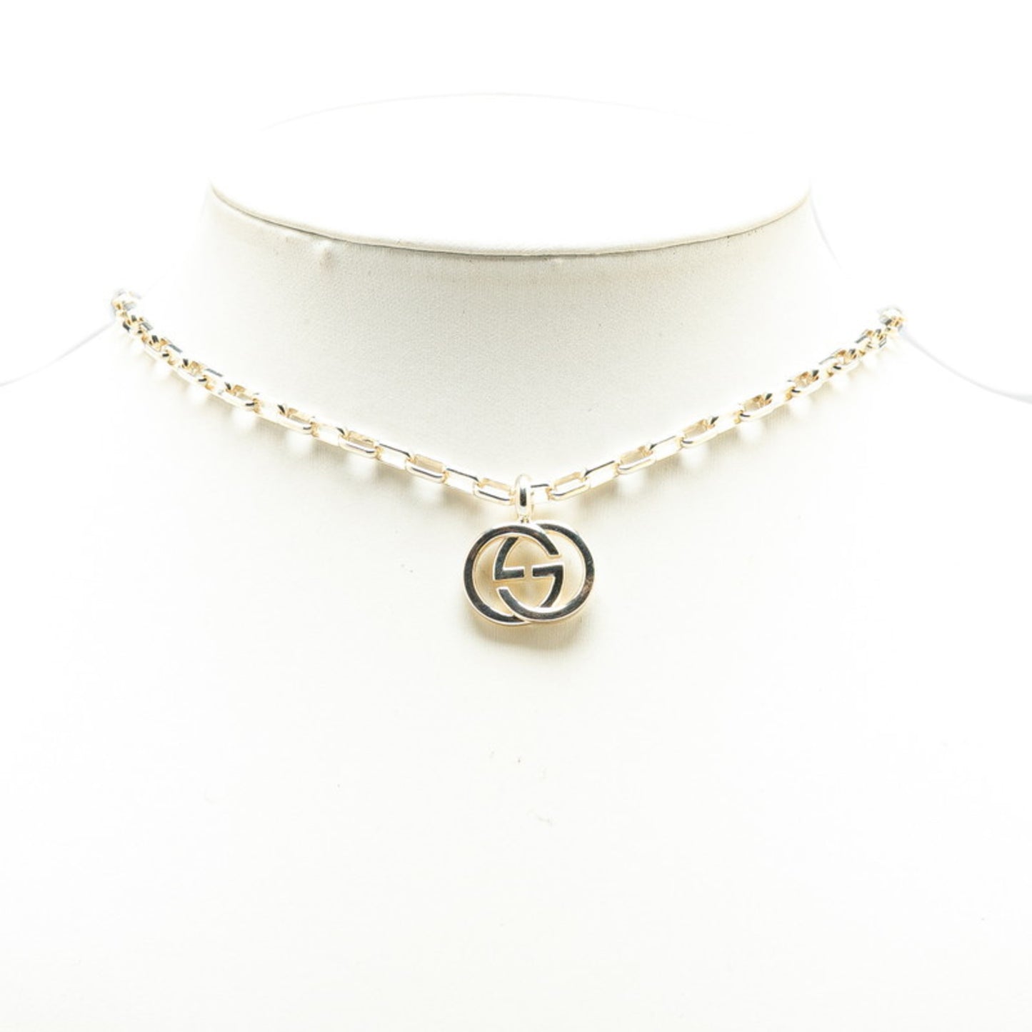 Gucci Interlocking G Necklace SV925 Silver Men's GUCCI